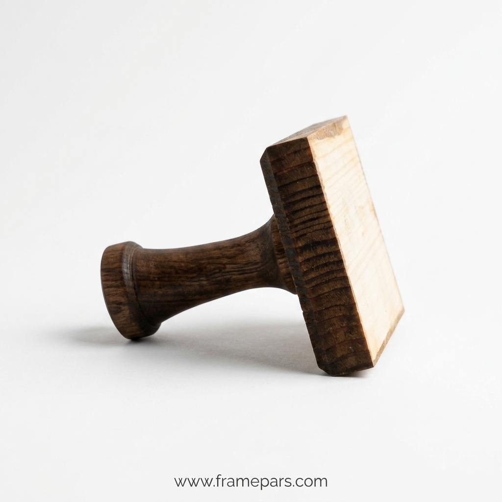 دسته مهر چوبی بزرگ گردو 11×9 | پایه مهر چوب روس - تصویر 5