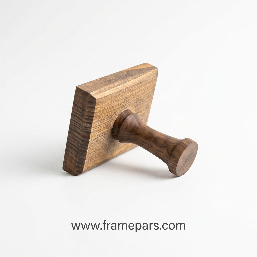دسته مهر چوبی بزرگ گردو 11×9 | پایه مهر چوب روس - تصویر 4