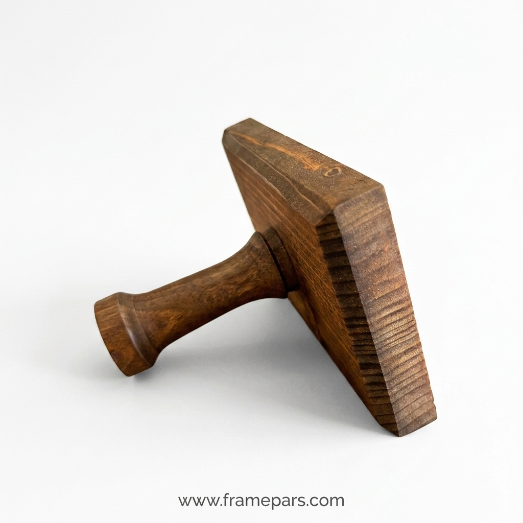 دسته مهر چوبی بزرگ گردو 11×9 | پایه مهر چوب روس - تصویر 3