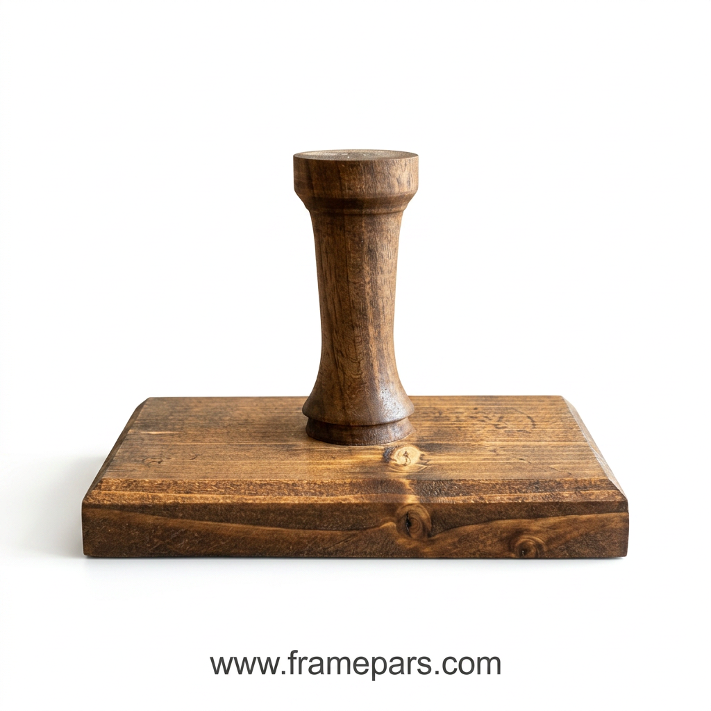 دسته مهر چوبی بزرگ گردو 10×15 | پایه مهر چوب روس - تصویر 2
